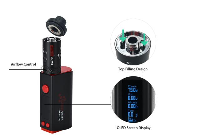 BENECIG Honeycomb 75 Vape Kit Electric