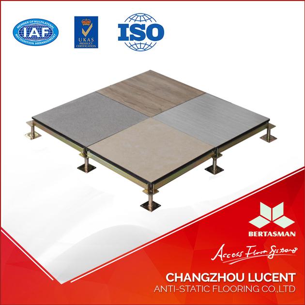 HPL/PVC laminates with anti-static steel raised access floor
