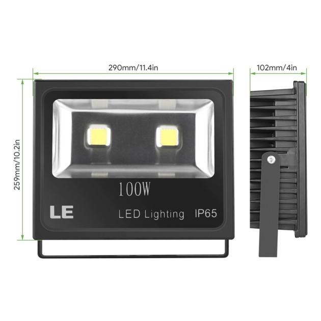 100W LED Floodlights Daylight White 10150lm