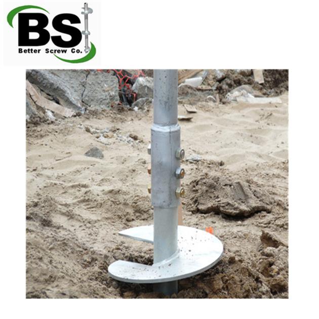 Square shaft helical piers with helix plate for America market