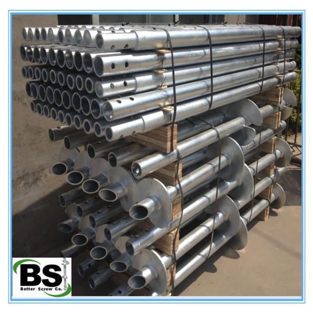Seamless High Tensile Pipe Round Shaft Helical Piles