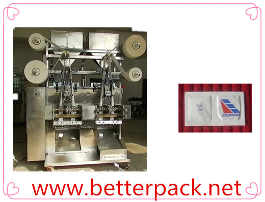 Automatic 4 lane twin chamber salt pepper sachet packing machine