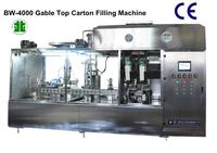 Fully Automatic Milk Gable-Top Carton Filling Sealing Machine (BW-4000)
