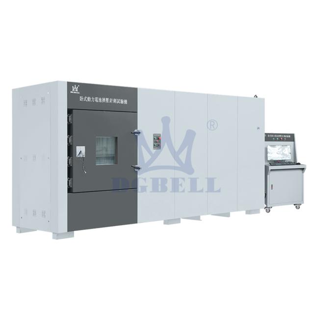 Vertical / Horizontal Laboratory Safety Power Battery Crush Nail Penetration Tester 