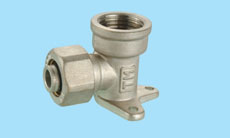 Brass Wallplated Elbow Female