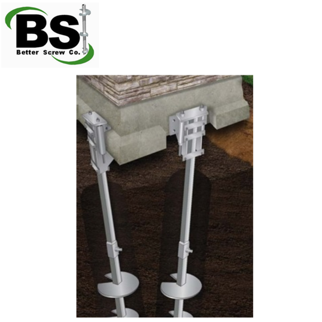 deep foundation system use square lead helical screw piles