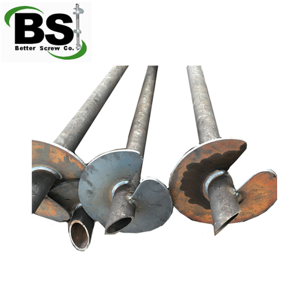 Hot dipped galvanized ground screw pile for greenhouse and fences