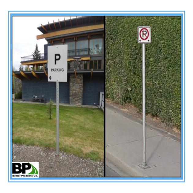 parking lot signs and posts | metal u channel posts for Christmas discounting display