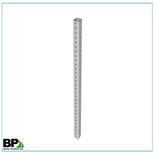 Perforations on All 4 Sides Square Galvanized Steel Poles
