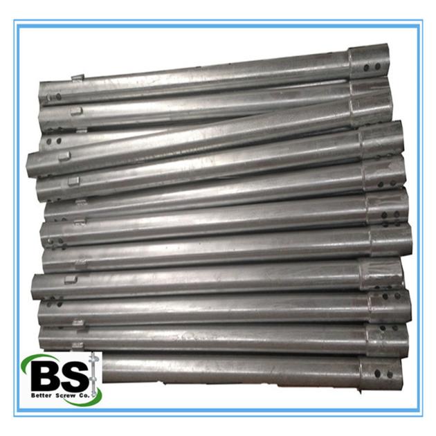 Round Tube Helical Screw Piles For