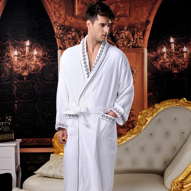 100% cotton hotel terry bathrobe