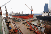 Friends of the plant into the ship repair, shipbuilding Dongfeng factory, ship repair facilities