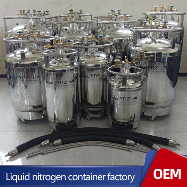 ln2 Self-pressurized container storage nitrogen dewar factory for semiconductor low temperature chem