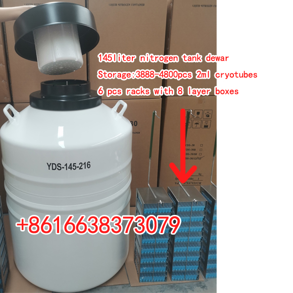 Aluminum Construction vaccine Stem cell biological sample nitrogen container storage dewar 145l liqu