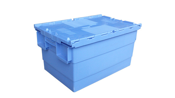 BIDIFU Attached Lid Crate Platic Crate