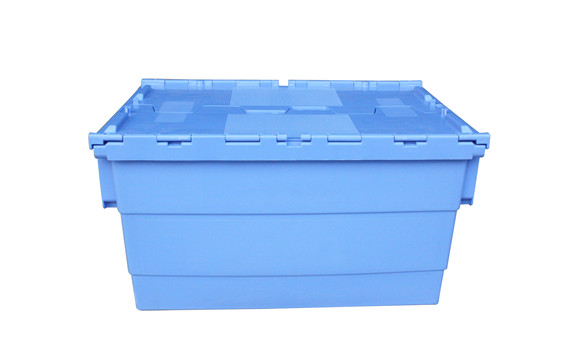BIDIFU Attached Lid Crate Platic Crate