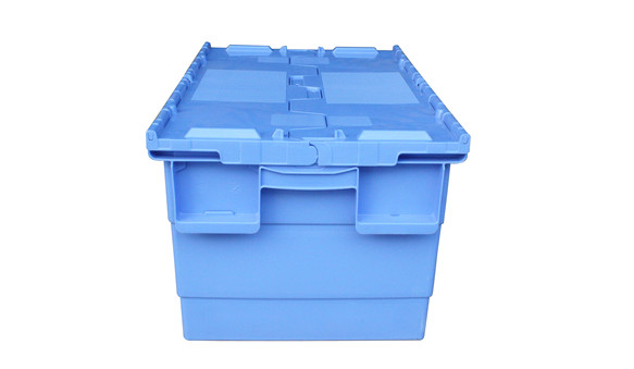 BIDIFU Attached Lid Crate Platic Crate