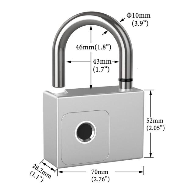 BioLock P70 Smart Padlock Heavy Duty