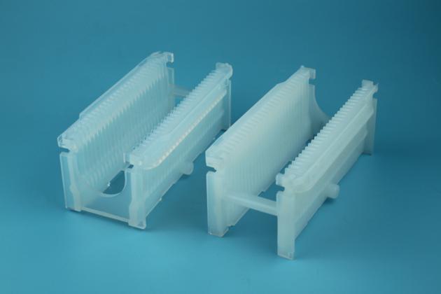 Carrying Semiconductor Wafers PFA Cassette Transfer Chip 2"4" with Handle 25 position