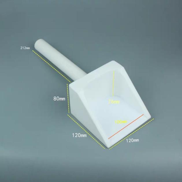 Customized PTFE Bucket with Arc Sample Shovel Material Shovel for Pharmaceutical Factory