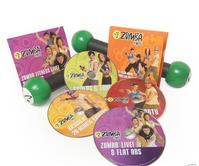Fitness zumba 4 DVD collection toning sticks with dumbbells