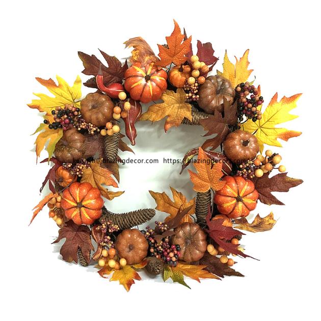 New Type Salable Good Quality Harvest/Fall Ornament Wreath