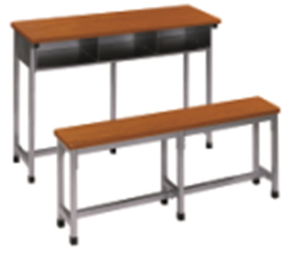 Study furniture 3-seater student desk and bench in selling