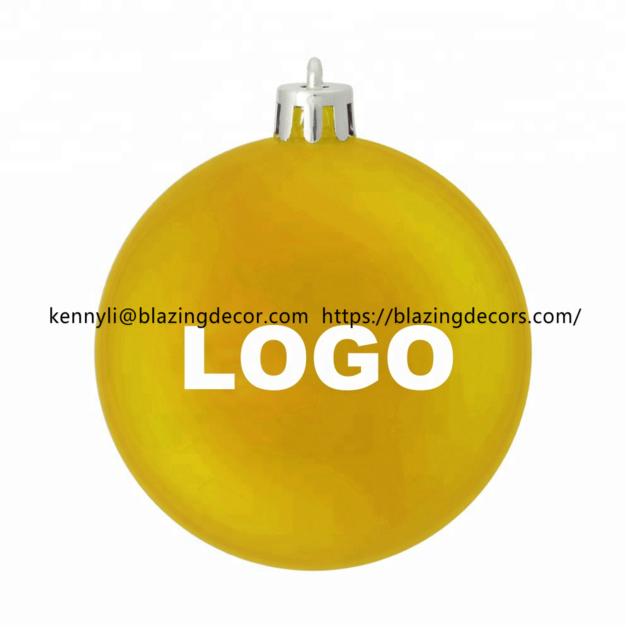 Promotional Good Quality Plastic and Glass Customized Christmas LOGO Ball