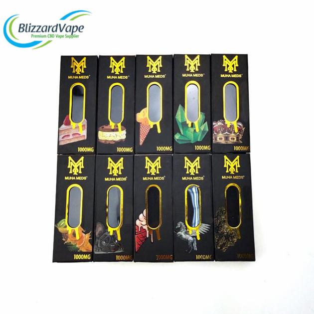 Muha Meds Wax Vape Cartridge 0.8ml Capacity Cbd 510 Thread Ceramic Coil Vape Atomizer For Delta 8