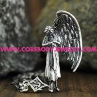 925 Sterling Silver Jewelry-Angel Warrior Silver Necklace by COREbodyjewelry