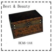 antique leather wooden gift box (HAC6-144)