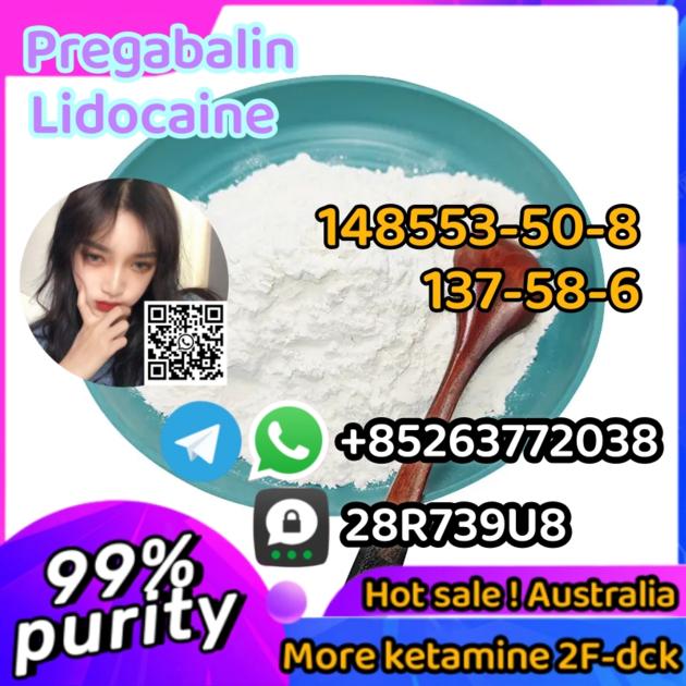 cas137-58-6 Lidocaine Pregabalin 148553-50-8  99% Purity good effect 