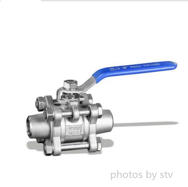 3 Piece Ball Valve,1000 Wog,CF8M Body,Butt Weld End,DN20