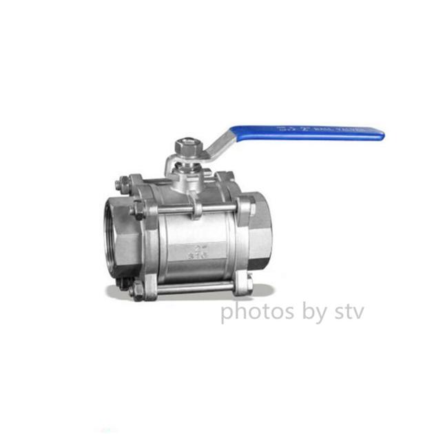 3 Piece Ball Valve,1000WOG,DN50,316 Body And Trim,NPT End