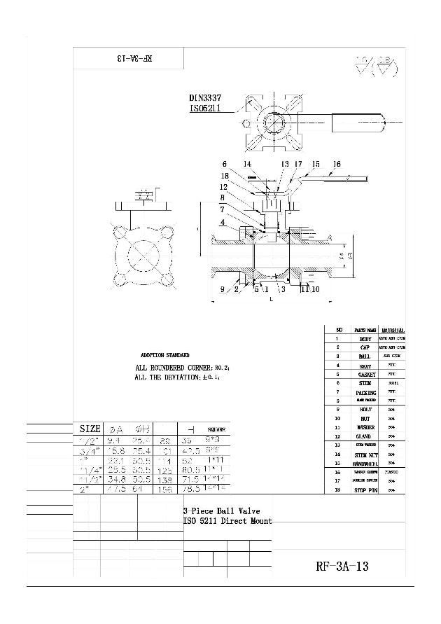 3 Piece Stainless Steel Sanitary Ball