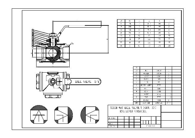 3 Way Ball Valve T Port