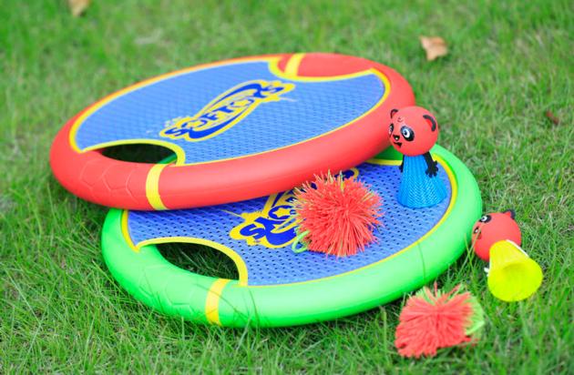 Trampoline Paddle Ball Game Set-Springy Ball Set