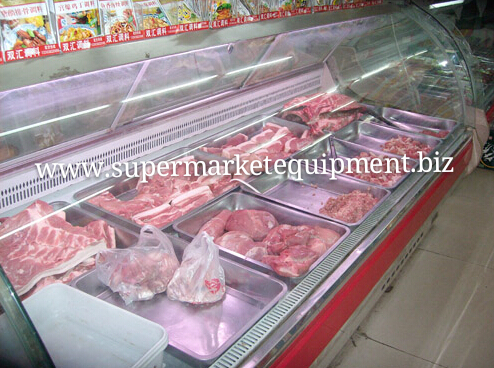fresh meat chiller display cabinet refrigeration equipmnent