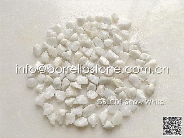 white marble stone gravel
