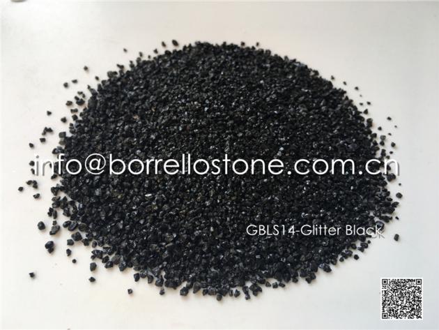 glitter black stone sand 