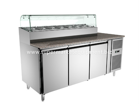 kitchen salad workbench refrigerator equipment