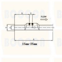 Weirity cone-shaped flow meter WF30-15 pipe type ( straight welding )