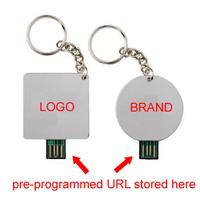 URL preprogrammed USB Webkey for digital direct mail gift promotion