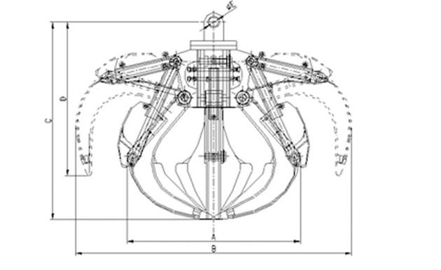 BY5000H Excavator Hydraulic Grapple