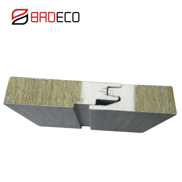 fireproof 50 mm thick rockwool insulation sandwich panel