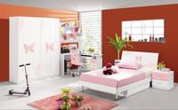 MDF Pink Princess Children Bedroom Set 