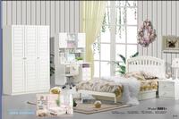 MDF White Princess Children Bedroom Furniture