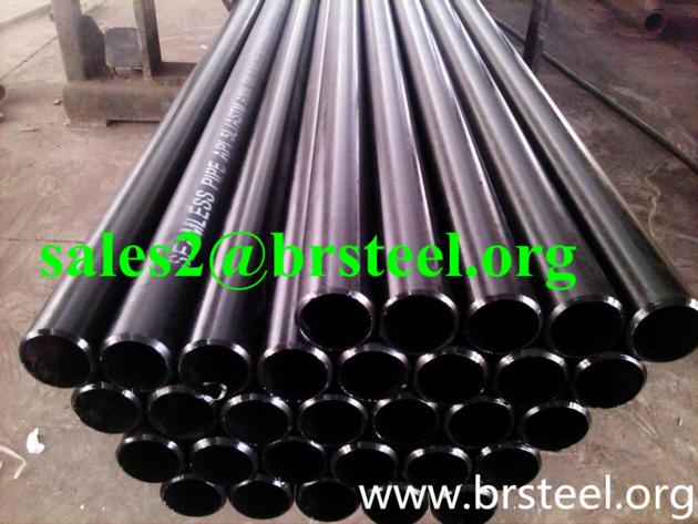Schedule 80 Black Coated Plain End Seamless Carbon Steel Pipe