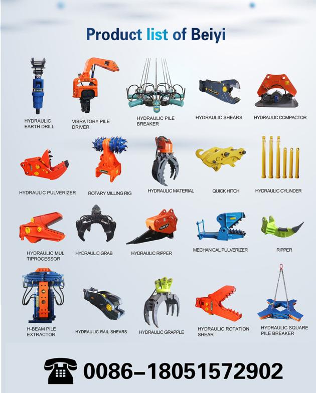 Even Wall Hydraulic Pile Breaker