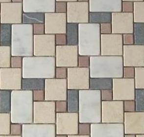 Asian style stone mosaic